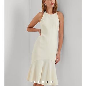 Lauren Ralph Lauren Cream Midi Dress